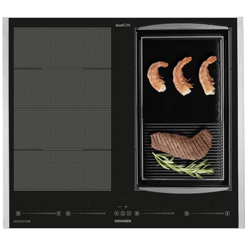 Oranier Flächen-Induktion-Kochfeld 60 cm FLI660 - autarkes Induktionskochfeld mit Brückenfunktion halb-gerillte Grillplatte & Edelstahl Seitenleisten Oranier Flächen-Induktion-Kochfeld 60 cm FLI660 - autarkes Induktionskochfeld mit Brückenfunktion halb-gerillte Grillplatte & Edelstahl Seitenleisten von Oranier