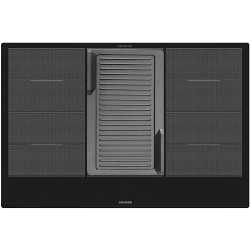 Oranier Flächen-Induktion-Kochfeld 80 cm FLI680 - autarkes Induktionskochfeld mit Brückenfunktion & gerillter Grillplatte von Oranier