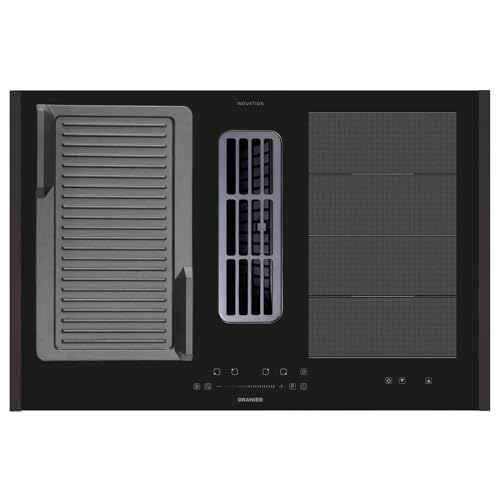 Oranier Flächen-Induktionskochfeld 80 cm KFA590 - großes Kochfeld mit Abluft-Umluft Kochfeldabzug & gerillter Grillplatte & schwarzen Seitenleisten Oranier Flächen-Induktionskochfeld 80 cm KFA590 - großes Kochfeld mit Abluft-Umluft Kochfeldabzug & gerillter Grillplatte & schwarzen Seitenleisten von Oranier