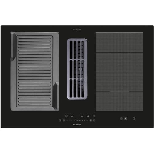 Oranier Flächen-Induktionskochfeld 80 cm KFA590 - großes Kochfeld mit Abluft-Umluft Kochfeldabzug-Muldenlüfter & gerillter Grillplatte Oranier Flächen-Induktionskochfeld 80 cm KFA590 - großes Kochfeld mit Abluft-Umluft Kochfeldabzug-Muldenlüfter & gerillter Grillplatte von Oranier