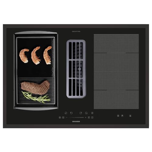Oranier Flächen-Induktionskochfeld 80 cm KFA590 - großes Kochfeld Abluft-Umluft Kochfeldabzug & halb-gerillter Grillplatte & schwarzer Kochfeldrahmen Oranier Flächen-Induktionskochfeld 80 cm KFA590 - großes Kochfeld Abluft-Umluft Kochfeldabzug & halb-gerillter Grillplatte & schwarzer Kochfeldrahmen von Oranier