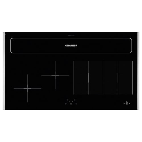 Oranier FlexX-Induktion KXI 1092 mit Abluft & Umluft Kochfeldabzug 90 cm - großes Induktionskochfeld mit Kochfeld-Seitenleisten aus Edelstahl von Oranier