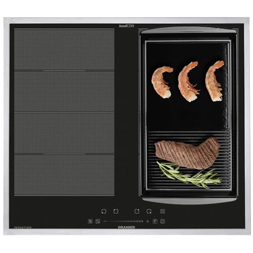 Oranier Induktionskochfeld 60 cm FLI560 - Flächen-Induktion-Kochfeld autark Brückenfunktion & Grillplatte halb-gerillt & Edelstahl Kochfeldrahmen Oranier Induktionskochfeld 60 cm FLI560 - Flächen-Induktion-Kochfeld autark Brückenfunktion & Grillplatte halb-gerillt & Edelstahl Kochfeldrahmen von Oranier