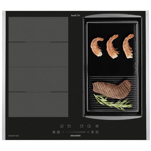 Oranier Induktionskochfeld 60 cm FLI560 - Flächen-Induktion-Kochfeld autark Brückenfunktion & Grillplatte halb-gerillt & Edelstahl Seitenleisten Oranier Induktionskochfeld 60 cm FLI560 - Flächen-Induktion-Kochfeld autark Brückenfunktion & Grillplatte halb-gerillt & Edelstahl Seitenleisten von Oranier