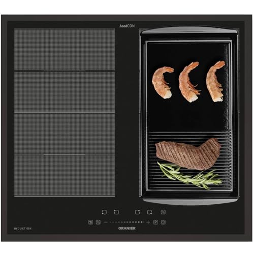 Oranier Induktionskochfeld 60 cm FLI560 - Flächen-Induktion-Kochfeld autark Brückenfunktion & Grillplatte halb-gerillt & schwarzer Kochfeldrahmen Oranier Induktionskochfeld 60 cm FLI560 - Flächen-Induktion-Kochfeld autark Brückenfunktion & Grillplatte halb-gerillt & schwarzer Kochfeldrahmen von Oranier