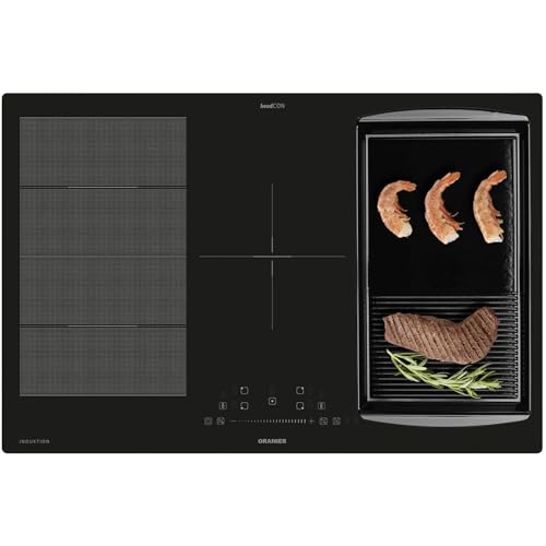 Oranier Induktionskochfeld 80 cm FLI580 - Flächen-Induktion-Kochfeld autark Brückenfunktion links und rechts & Grillplatte halb-gerillt Oranier Induktionskochfeld 80 cm FLI580 - Flächen-Induktion-Kochfeld autark Brückenfunktion links und rechts & Grillplatte halb-gerillt von Oranier