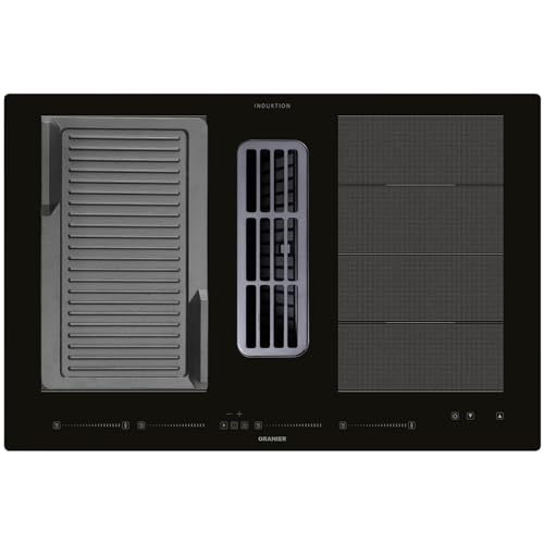 Oranier Induktionskochfeld 80 cm - Flächen-Kochfeld Abluft-Umluft Kochfeldabzug Multi-Slider Steuerung inklusive geriffelter Grillplatte Oranier Induktionskochfeld 80 cm - Flächen-Kochfeld Abluft-Umluft Kochfeldabzug Multi-Slider Steuerung inklusive geriffelter Grillplatte von Oranier