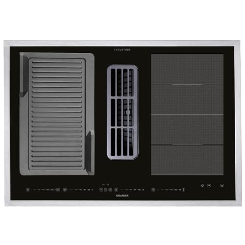 Oranier Induktionskochfeld 80 cm KFA690 - Flächen-Kochfeld Abluft-Umluft Kochfeldabzug Multi-Slider - Grillplatte geriffelt & Edelstahl Kochfeldrahmen Oranier Induktionskochfeld 80 cm KFA690 - Flächen-Kochfeld Abluft-Umluft Kochfeldabzug Multi-Slider - Grillplatte geriffelt & Edelstahl Kochfeldrahmen von Oranier