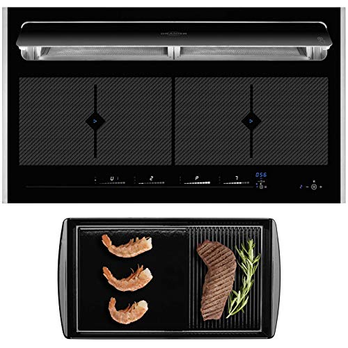 Oranier Kochfeld Set Induktion autark - breites Flächeninduktionskochfeld 90 cm mit Dunstabzug Umluft integriert KFL 2094 bc & Grillplatte & Seitenleisten Oranier Kochfeld Set Induktion autark - breites Flächeninduktionskochfeld 90 cm mit Dunstabzug Umluft integriert KFL 2094 bc & Grillplatte & Seitenleisten von Oranier