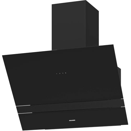 Oranier Kopffrei-Umluft-Wandhaube 75 cm - schwarze Dunstabzugshaube LED Anzeige weiß - Kopffreihaube mit 3 Leistungsstufen - Touch-Control - ALIS75S2 von Oranier
