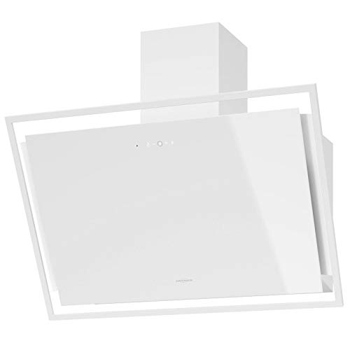 Oranier kopffreie Umluft Wandhaube 90 cm Selena - große Dunstabzugshaube im Kopffrei-Design - weiße Schräghaube mit Touch Control & Fernbedienung von Oranier