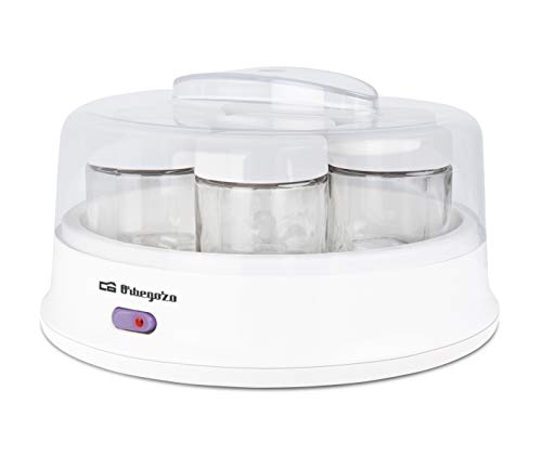 Orbegozo YU 2350 - Joghurtbereiter, 7 Gläser von 200 ml, transparenter Deckel, Ein- und Ausschalter, 15 W Orbegozo YU 2350 - Joghurtbereiter, 7 Gläser von 200 ml, transparenter Deckel, Ein- und Ausschalter, 15 W von Orbegozo