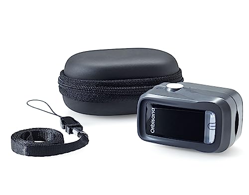 Orbisana PXM 150 Pulsoximeter - Misst die Sauerstoffsättigung im Blut sowie die Pulsfrequenz, Kompakt zum Mitnehmen inklusive Trageband und Tasche, Maße (L x B x H): 5,8 x 3,2 x 3,3 cm von Orbisana