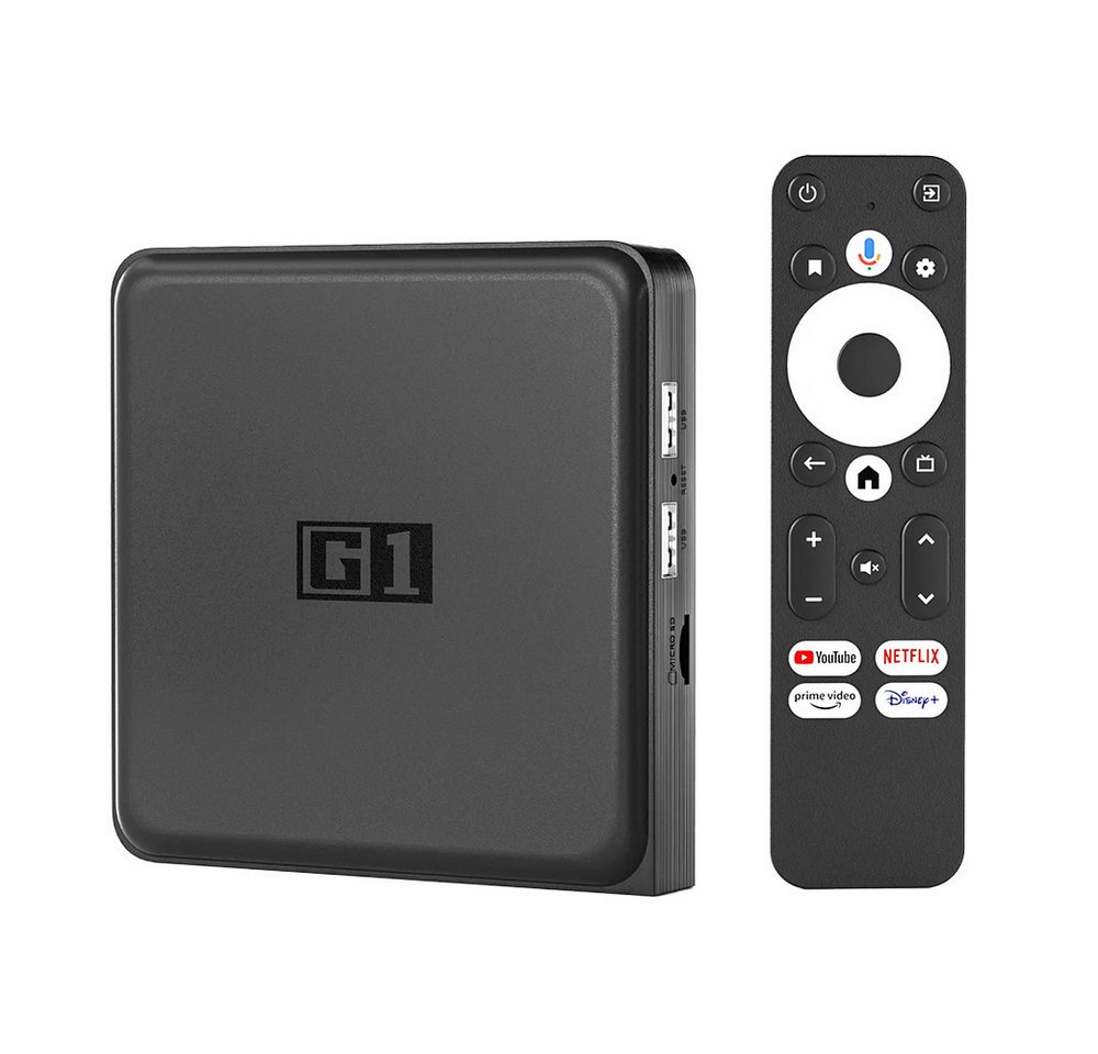 Orbsmart Streaming-Box G1 4K HDR Dolby Vision Android TV Box HDMI WIFI 6 LAN für Fernseher, (Netflix, Disney+, Prime Video, Apple TV+, Youtube, Paramount+ uvm) von Orbsmart