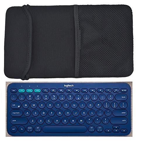 Neopren-Schutzhülle für Logitech K380 Bluetooth-Tastatur und Arteck HB030B tragbare kabellose Tastatur, Schwarz von Orchidtent