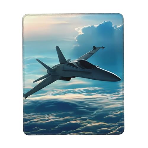 Mauspad mit Flugzeugmotiven, 20 x 24 cm, rutschfeste Gummiunterseite, Gaming-Mauspad für Computer, Laptop, Büro, Zuhause von OrcoW