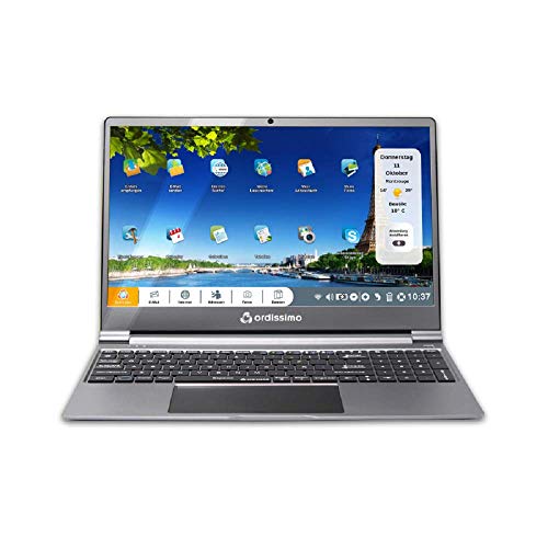 Ordissimo Laptop Sarah 15 Inch Intel Celeron N4000 1 GHz 4 GB RAM Black/Grey/Silver ART0372 von Ordissimo