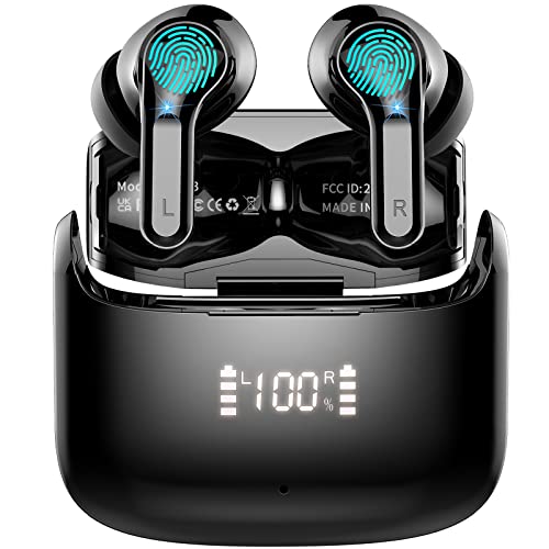 Bluetooth Kopfhörer, Kopfhörer Kabellos Bluetooth 5.3 In Ear Kopfhörer mit 4 ENC Mikrofon, 2023 Neue Kabellose Kopfhörer Noise Cancelling Earbuds mit 40H Deep Bass, USB-C, IP7 Wasserdicht Ohrhörer von Ordtop