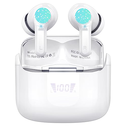 Bluetooth Kopfhörer, Kopfhörer Kabellos Bluetooth 5.3 In Ear Kopfhörer mit 4 ENC Mikrofon, 2023 Neue Kabellose Kopfhörer Noise Cancelling Earbuds mit 40H Deep Bass, USB-C, IP7 Wasserdicht Ohrhörer von Ordtop