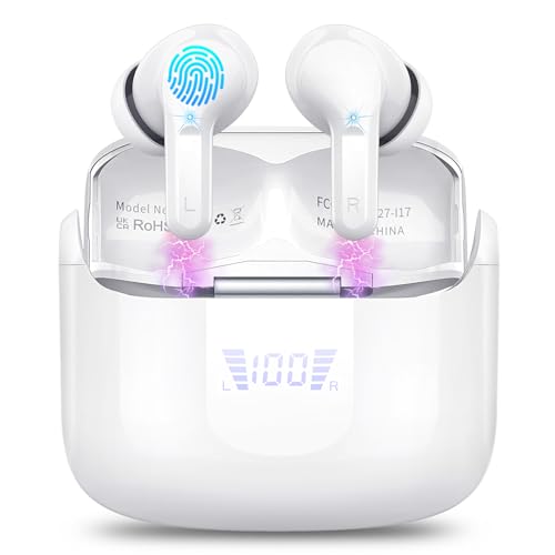 Bluetooth Kopfhörer, Kopfhörer Kabellos Bluetooth 5.3 In Ear Kopfhörer mit 4 Mikrofon, 2024 Neue Kabellose Kopfhörer ENC Noise Cancelling Earbuds mit USB-C, 40H Tiefer Bass, IPX7 Wasserdicht Ohrhörer Bluetooth Kopfhörer, Kopfhörer Kabellos Bluetooth 5.3 In Ear Kopfhörer mit 4 Mikrofon, 2024 Neue Kabellose Kopfhörer ENC Noise Cancelling Earbuds mit USB-C, 40H Tiefer Bass, IPX7 Wasserdicht Ohrhörer von Ordtop