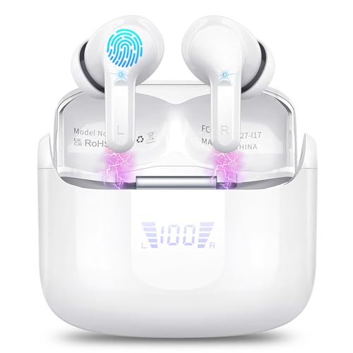 Bluetooth Kopfhörer, Kopfhörer Kabellos Bluetooth 5.3 In Ear Kopfhörer mit 4 Mikrofon, 2024 Neue Kabellose Kopfhörer ENC Noise Cancelling Earbuds mit USB-C, 40H Tiefer Bass, IPX7 Wasserdicht Ohrhörer von Ordtop