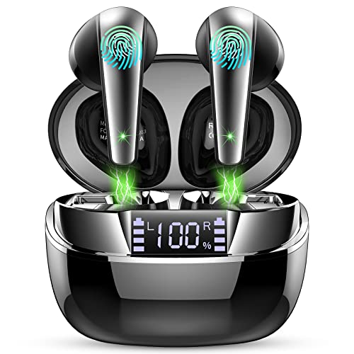Bluetooth Kopfhörer, Kopfhörer Kabellos Bluetooth 5.3 Kabellose Kopfhörer mit 4 ENC Mikrofon, 2024 Neue In Ear Kopfhörer Noise Cancelling Earbuds mit USB-C, 40H Tiefer Bass, IPX7 Wasserdicht Ohrhörer von Ordtop
