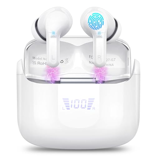 Bluetooth Kopfhörer, Kopfhörer Kabellos Bluetooth 5.3 Kopfhörer In Ear mit 4 ENC Mikrofon, 2024 Neue Kabellose Kopfhörer Noise Cancelling Earbuds mit USB-C, 40Std Tiefer Bass IPX7 Wasserdicht Ohrhörer von Ordtop