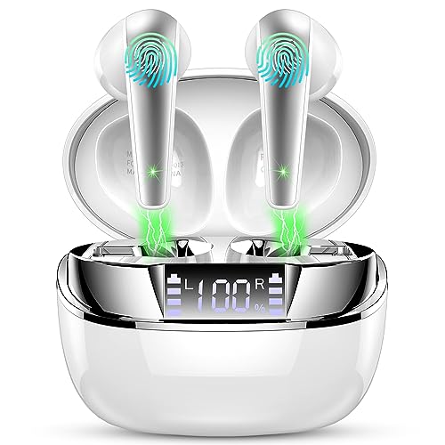 Ordtop Bluetooth Kopfhörer, Kopfhörer Kabellos Bluetooth 5.3 In Ear Kopfhörer mit 4 Mikrofon, 2023 Neue Kabellose Kopfhörer Noise Cancelling Earbuds mit USB-C uaue von Ordtop