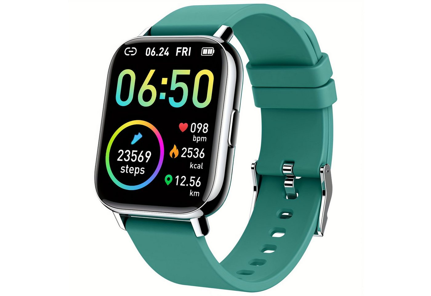 Ordtop für Frauen und Männer Smartwatch (1.69 Zoll, Andriod iOS), mit mehreren Sportmodi,Fitness-Aktivitätstracker von Ordtop