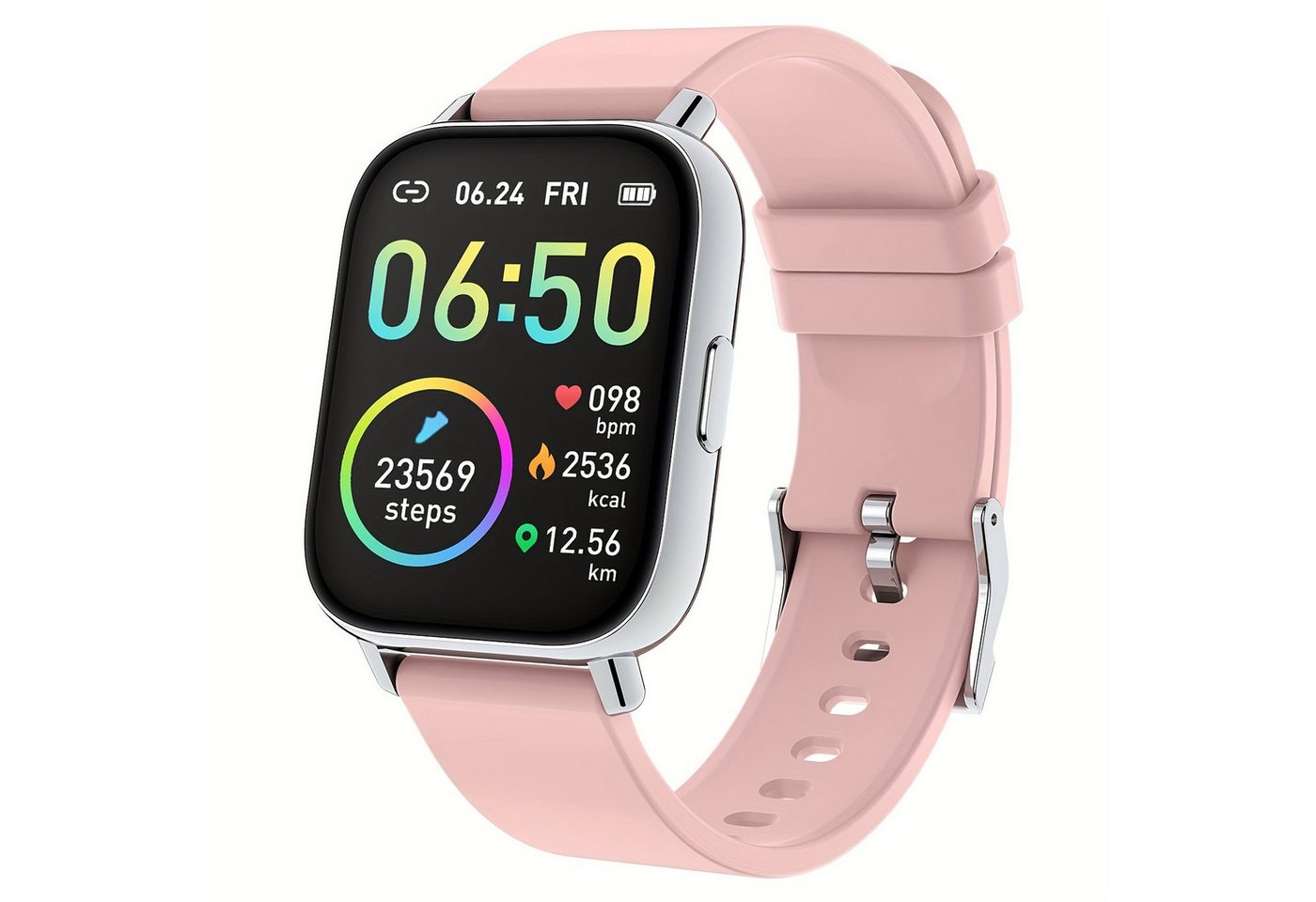 Ordtop für Frauen und Männer Smartwatch (1.69 Zoll, Andriod iOS), mit mehreren Sportmodi,Fitness-Aktivitätstracker von Ordtop