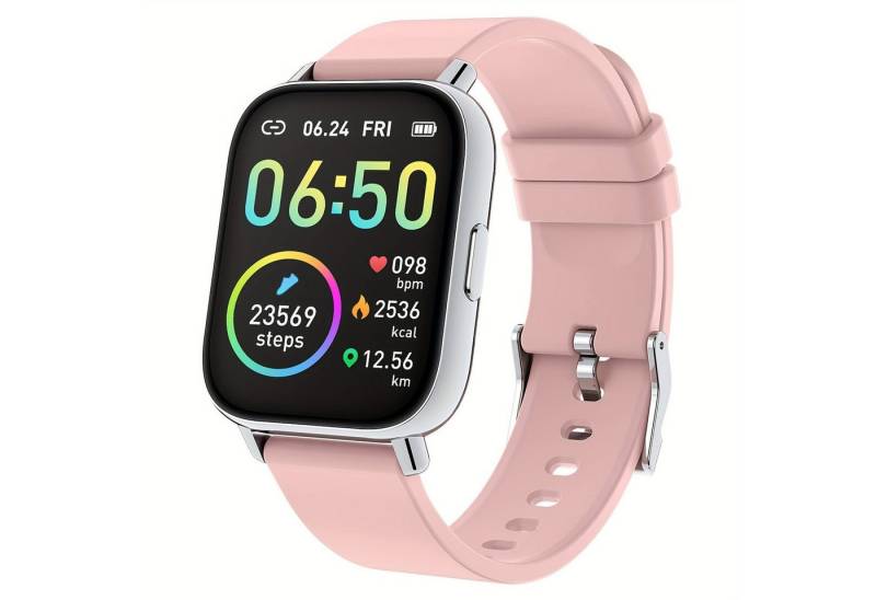 Ordtop für Frauen und Männer Smartwatch (1.69 Zoll, Andriod iOS), mit mehreren Sportmodi,Fitness-Aktivitätstracker von Ordtop