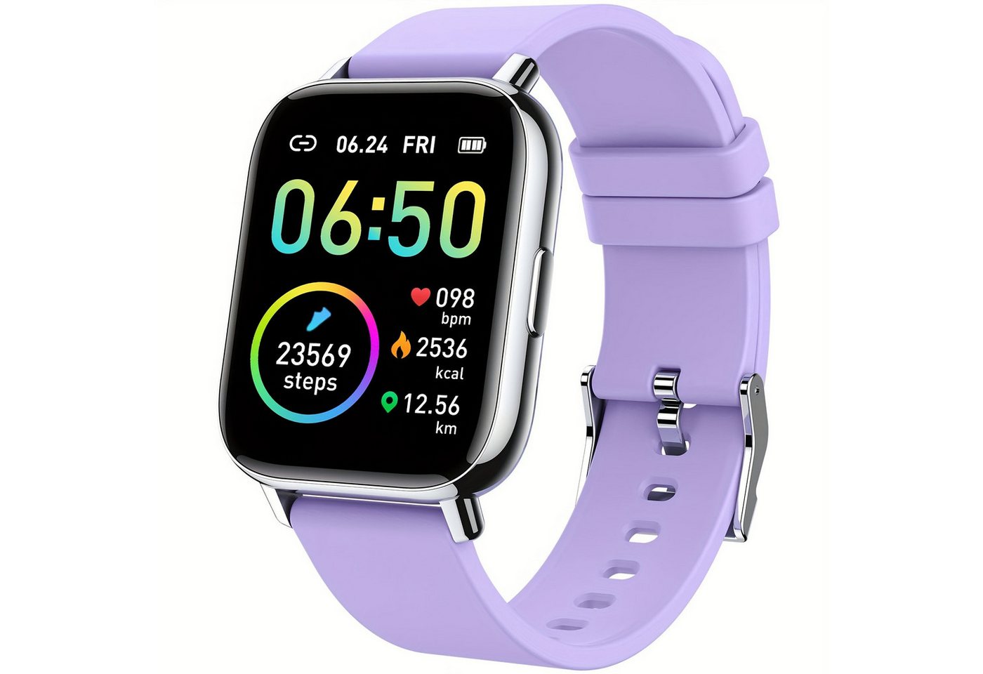 Ordtop für Frauen und Männer Smartwatch (1.69 Zoll, Andriod iOS), mit mehreren Sportmodi,Fitness-Aktivitätstracker von Ordtop