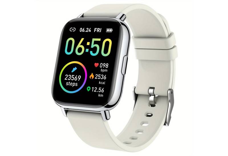 Ordtop für Frauen und Männer Smartwatch (1.69 Zoll, Andriod iOS), mit mehreren Sportmodi,Fitness-Aktivitätstracker von Ordtop