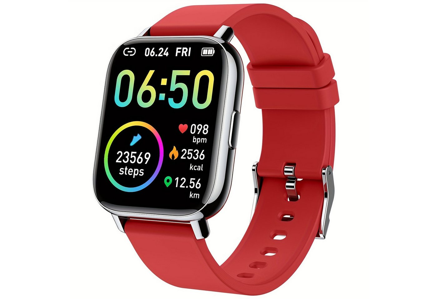 Ordtop für Frauen und Männer Smartwatch (1.69 Zoll, Andriod iOS), mit mehreren Sportmodi,Fitness-Aktivitätstracker von Ordtop