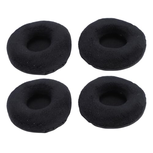 4pcs 80 Mm Kopfhörer Earpads, Premium Samt und Schaumweiche Kopfhörer Ohrpolster Kissen Ersatz für YH100 H800 ATH WS99 ATH WS70 WS77 MDR V55 MDR V500DJ (Black) von Oreilet