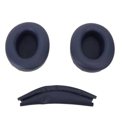 Ersatzohrpolster für WH XB910N Kopfhörer, Premium Protein Leder Memory Foam Schwamm Headset Earpads Kissen mit Kopfbandabdeckungsgeräuschisolation (Blue) von Oreilet