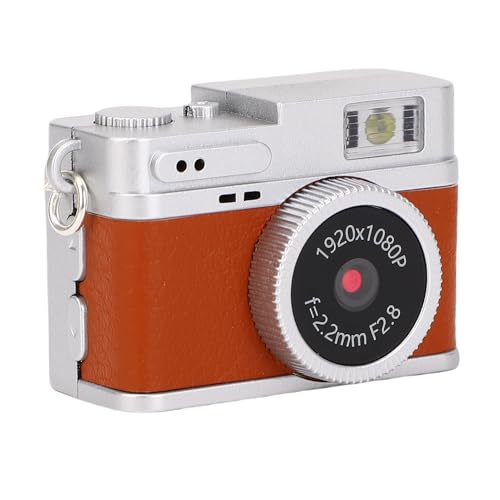 Kleine Digitalkamera Als Schlüsselanhänger, 1080P 20MP Vlog-Kamera-Video-Camcorder, 0,96-Zoll-Bildschirm, Selfie-Kamera, Point-and-Shoot-Digitalkamera für Reisefotografie (Brown) von Oreilet
