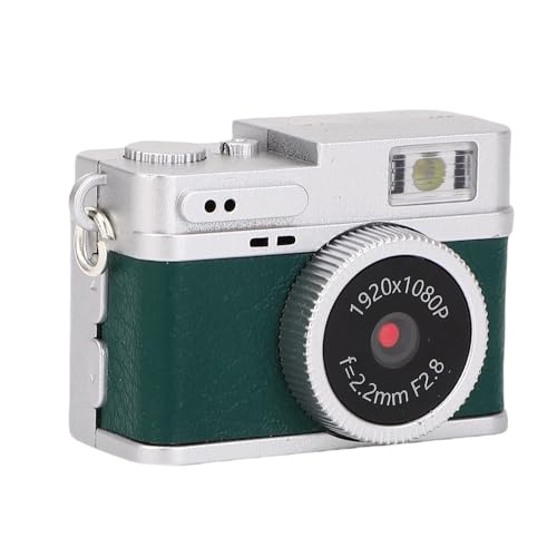 Kleine Digitalkamera Als Schlüsselanhänger, 1080P 20MP Vlog-Kamera-Video-Camcorder, 0,96-Zoll-Bildschirm, Selfie-Kamera, Point-and-Shoot-Digitalkamera für Reisefotografie (Green) von Oreilet