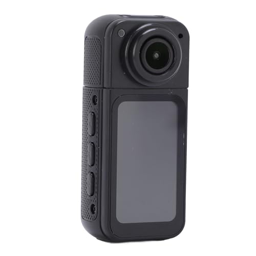 Oreilet Daumenkamera, 2,7K 180° Objektivwinkel 1080P HD Display Tragbare Tragbare Helm Vlogging Kamera mit Magnetischem Design für Radfahren Im Freien (Black) von Oreilet