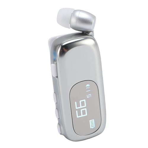 Versenkbares Drahtloses Headset, Clip auf Bluetooth Kopfhörer mit LCD Digital Power Display, Handsfree Headset Ohrhörer für Sporttrucker Trucker Fahrer Music Earbud von Oreilet