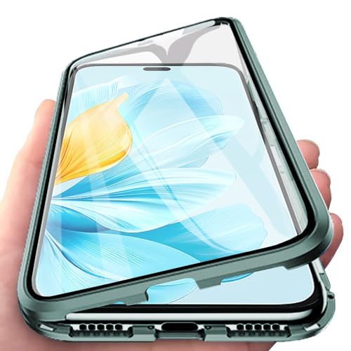 Orgsty Hülle für Honor 200 Lite 5G, Magnetische Hartglas Hülle mit Vorderseite und Rückseite, Metallrahmen Case mit Eingebaut Magnet, Ultra Dünn 360 Grad Handyhülle, Grün Orgsty Hülle für Honor 200 Lite 5G, Magnetische Hartglas Hülle mit Vorderseite und Rückseite, Metallrahmen Case mit Eingebaut Magnet, Ultra Dünn 360 Grad Handyhülle, Grün von Orgsty