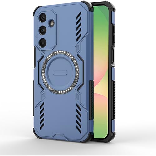 Orgsty Hülle für Samsung Galaxy A56, Kühlung Magnetisch Hülle für Mag Safe Ultra Dünn Wärmeableitung Militärischer stoßfest Handyhülle, Blau von Orgsty
