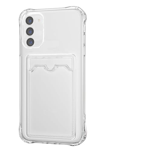 Orgsty Hülle für Samsung Galaxy S24+ / S24 Plus, Transparent Weichen Handyhülle mit Kartenfach mit Kameraschutz, Stoßfest Kratzfest Schutzhülle Silikon TPU Brieftasche Case, Transparent von Orgsty