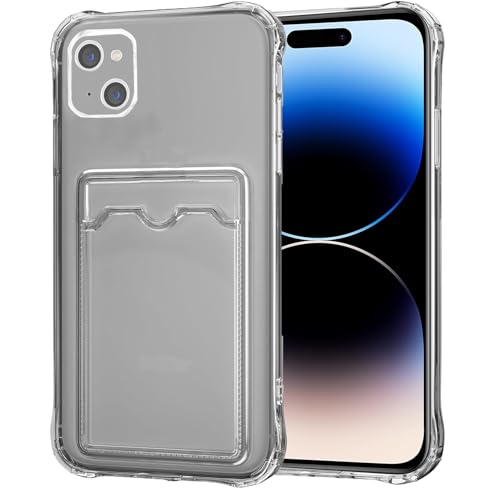 Orgsty Hülle für iPhone 15, Transparent Schwarz Weichen Handyhülle mit Kartenfach mit Kameraschutz, Stoßfest Kratzfest Schutzhülle Silikon TPU Brieftasche Case, Transparent Schwarz Orgsty Hülle für iPhone 15, Transparent Schwarz Weichen Handyhülle mit Kartenfach mit Kameraschutz, Stoßfest Kratzfest Schutzhülle Silikon TPU Brieftasche Case, Transparent Schwarz von Orgsty