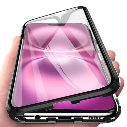Orgsty Hülle für iPhone 16 Plus, Magnetische Hartglas Hülle mit Vorderseite und Rückseite, Metallrahmen Case mit Eingebaut Magnet, Ultra Dünn 360 Grad Handyhülle, Schwarz Orgsty Hülle für iPhone 16 Plus, Magnetische Hartglas Hülle mit Vorderseite und Rückseite, Metallrahmen Case mit Eingebaut Magnet, Ultra Dünn 360 Grad Handyhülle, Schwarz von Orgsty