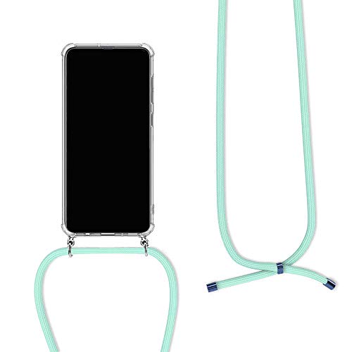 Orgstyle Handykette für Google Pixel 3 Hülle, Necklace Schnur Hülle Weichem Silikon Transparent Schutzhülle mit Band zum umhängen, Grün von Orgstyle