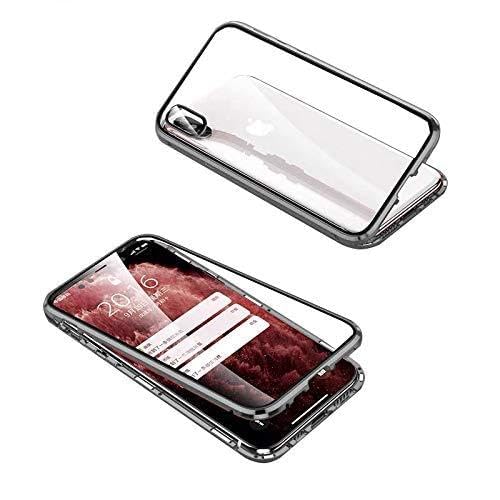 Orgstyle Hülle für iPhone XR, Magnetische Doppelseitiges Hartglas Handyhülle mit Eingebautem Kamera Schutzfolie, Metallrahmen Case Rückseite Linse Displayschutz 360 Grad Hülle, Schwarz Orgstyle Hülle für iPhone XR, Magnetische Doppelseitiges Hartglas Handyhülle mit Eingebautem Kamera Schutzfolie, Metallrahmen Case Rückseite Linse Displayschutz 360 Grad Hülle, Schwarz von Orgstyle