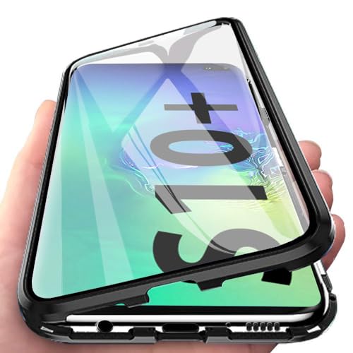 Orgstyle Schutzhülle für Samsung Galaxy S10 Plus, magnetische Adsorption, transparent, vorne und hinten, Hartglas, ultradünn, 360 Grad, Schutzhülle, Metallrahmen, integrierter Magnet, Schwarz Orgstyle Schutzhülle für Samsung Galaxy S10 Plus, magnetische Adsorption, transparent, vorne und hinten, Hartglas, ultradünn, 360 Grad, Schutzhülle, Metallrahmen, integrierter Magnet, Schwarz von Orgstyle
