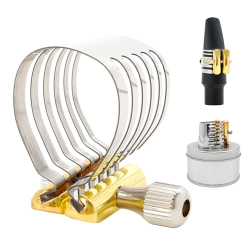 OriGlam Altsaxophon-Mundstück Ligatur, Altsaxophon-Mundstück, Saxophon-Mundstück, Saxophon-Ligatur-Verschluss für Profis, Anfänger, für Saxophon-Mundstück-Instrument von OriGlam