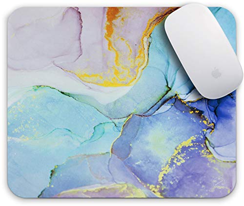 Oriday Gaming Mouse pad gewohnheit für heim und büro, Moderne Blaue marmorierung Entwurf für Frauen (lila Ozean) 24cm x 20cm von Oriday